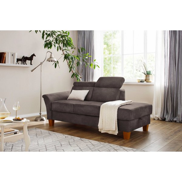 OTTO home Recamiere Conville, incl. Kopfteilverstellung, Federkern, wahlweise mit Bettkasten