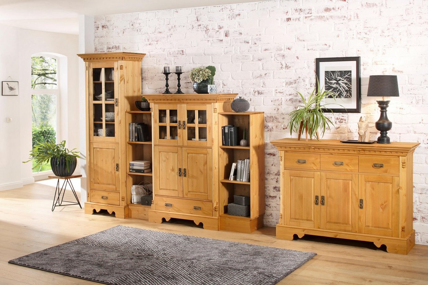 OTTO home Regal Milan, Höhe 128 cm, Massivholz, FSC®-zertifiziert – Bild 5 von 5