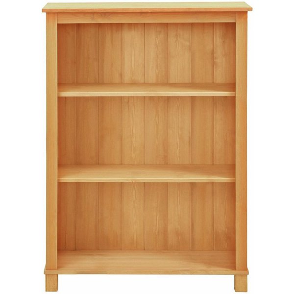 OTTO home Regal Pivo Bücherregal mit 2 verstellbaren Einlegeböden, natürliche Maserung, aus massivem Kiefernholz mit 3 Fächern, Höhe 106 cm