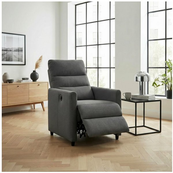 OTTO home Relaxsessel ANNICA, TV-Sessel mit elektrischer Relax- und Liegefunktion, Federkern-Polsterung, pflegeleichter Webstoff