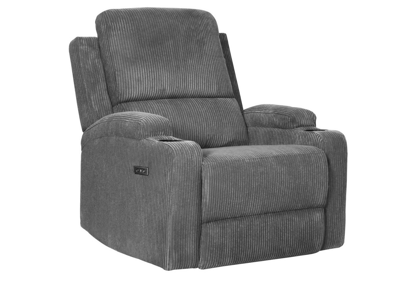 OTTO home Relaxsessel NAPORI Cord, Kinosessel, Multimedia-Sessel, TV-Sessel mit manueller u elektrischer Relaxfunktion u. Getränkehalter – Bild 3 von 5