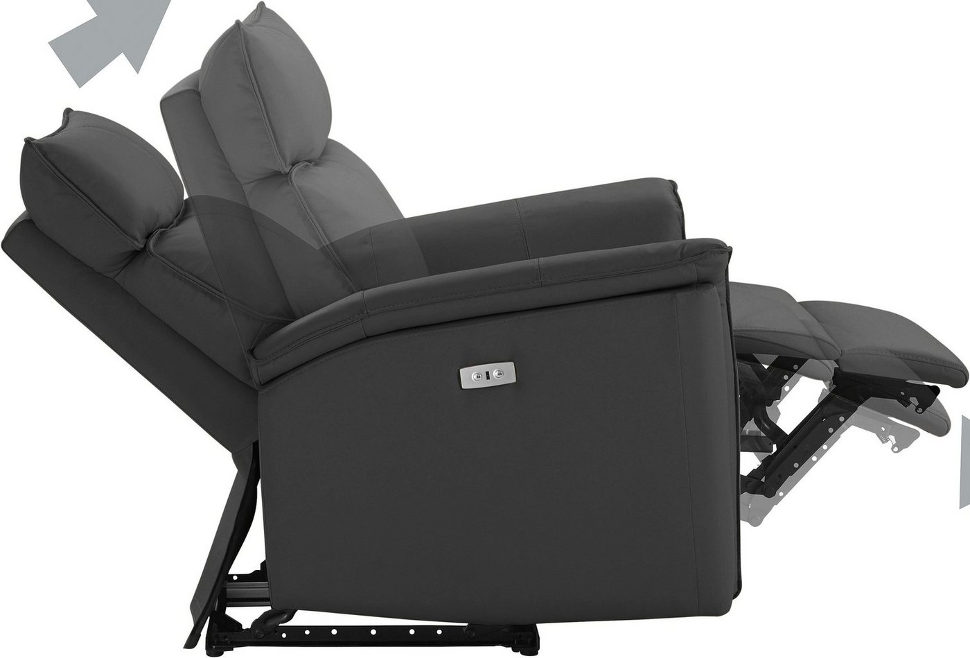 OTTO home Relaxsessel Zola, TV-Sessel mit Schlaffunktion, Sessel für Wohnzimmer mit, elektrischer Relaxfunktion und USB-Steckeranschluss, Breite 87 cm – Bild 4 von 5