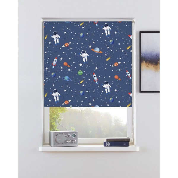 Rollo ASTRONAUT, ohne Bohren, verdunkelnd, Klemmfix, Astronaut/Weltall, OTTO home, verdunkelnd, ohne Bohren, freihängend, Klemmfix, Fixmaß, Klemmfix, Astronaut,
