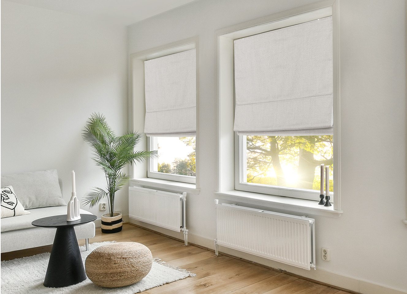 Rollo RIOLA, ohne Bohren, Lichtschutz, Leinenoptik, OTTO home, Lichtschutz, ohne Bohren, freihängend, Klemmfix, Faltrollo in trendiger Leinenoptik, einfache Mon – Bild 3 von 5