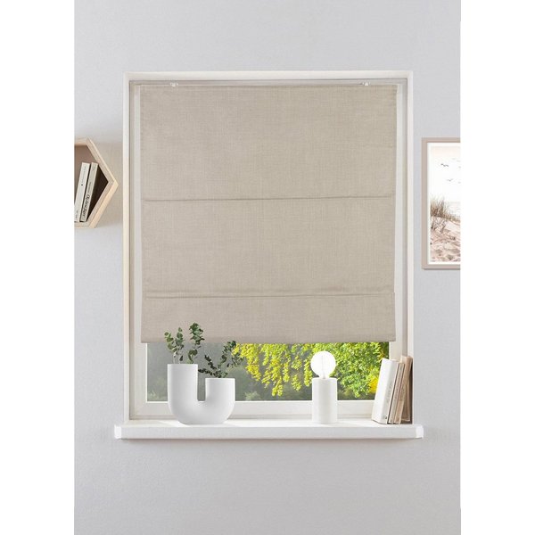 Rollo RIOLA, ohne Bohren, Lichtschutz, Leinenoptik, OTTO home, Lichtschutz, ohne Bohren, freihängend, Klemmfix, Faltrollo in trendiger Leinenoptik, einfache Mon