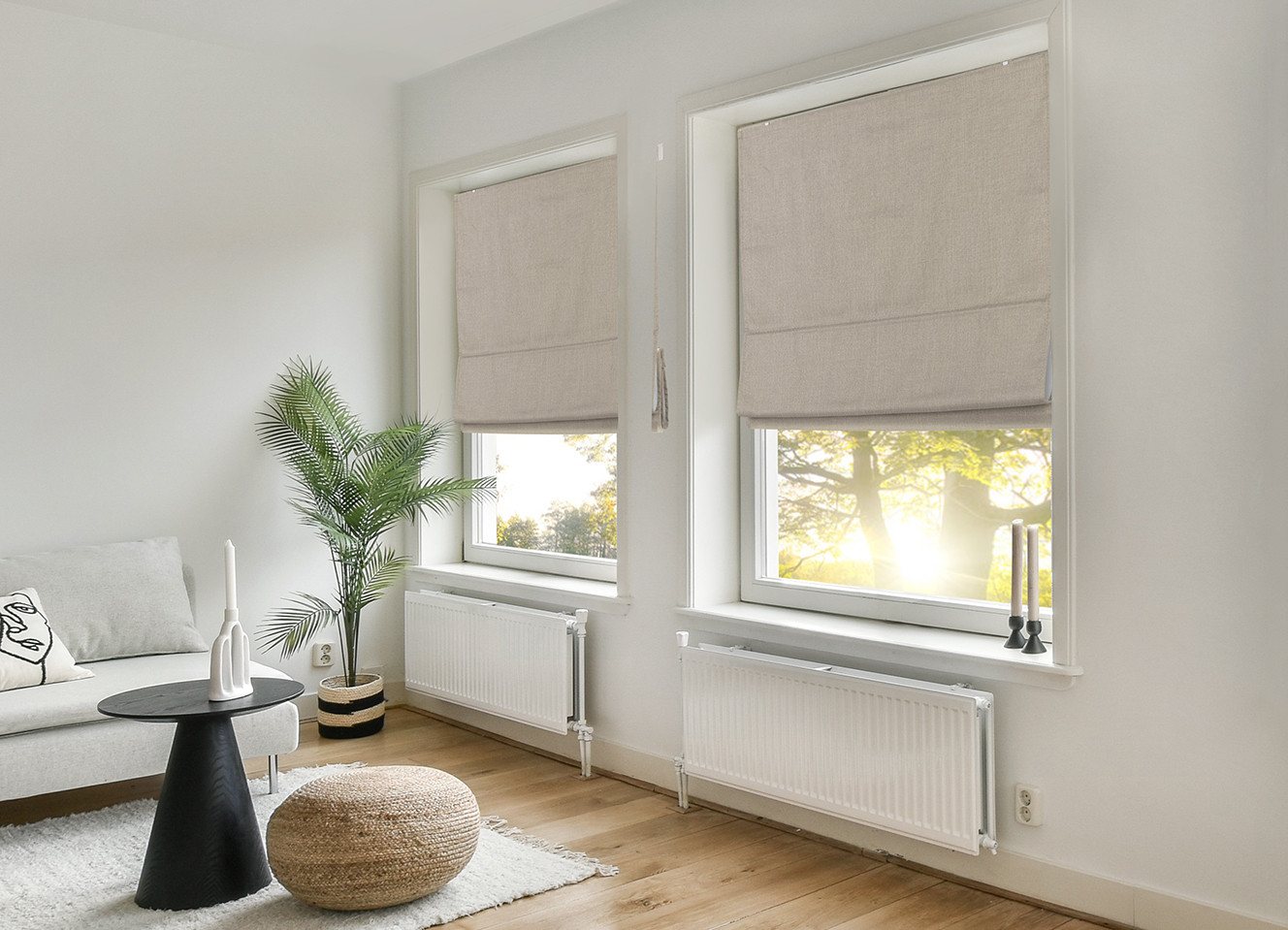 Rollo RIOLA, ohne Bohren, Lichtschutz, Leinenoptik, OTTO home, Lichtschutz, ohne Bohren, freihängend, Klemmfix, Faltrollo in trendiger Leinenoptik, einfache Mon – Bild 3 von 5