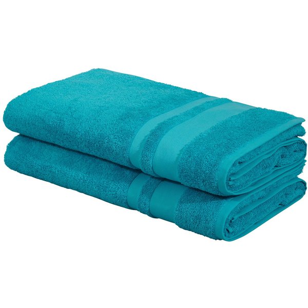 OTTO home Saunatuch Vanessa, 2 Saunatücher, 80x200cm, in Standard- und Premium-Qualität, Walkfrottee (Set, 2-St), Handtücher mit Bordüre, 100% Baumwolle, einfar