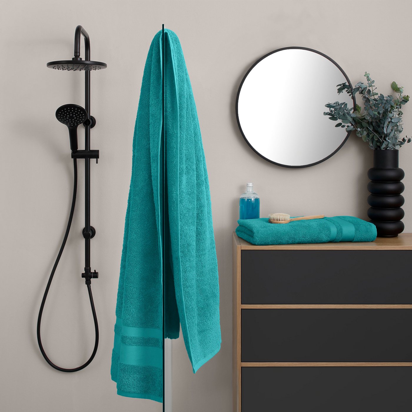 OTTO home Saunatuch Vanessa, 2 Saunatücher, 80x200cm, in Standard- und Premium-Qualität, Walkfrottee (Set, 2-St), Handtücher mit Bordüre, 100% Baumwolle, einfar – Bild 2 von 5