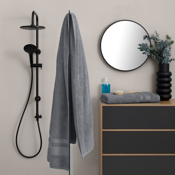 OTTO home Saunatuch Vanessa, 2 Saunatücher, 80x200cm, in Standard- und Premium-Qualität, Walkfrottee (Set, 2-St), Handtücher mit Bordüre, 100% Baumwolle, einfar