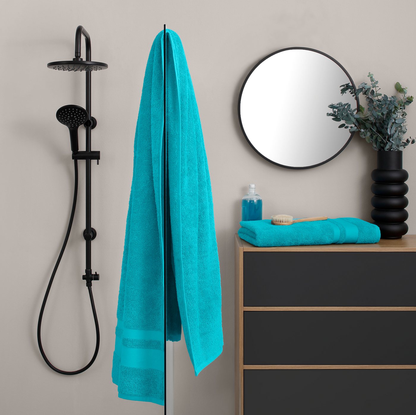 OTTO home Saunatuch Vanessa, 2 Saunatücher, 80x200cm, in Standard- und Premium-Qualität, Walkfrottee (Set, 2-St), Handtücher mit Bordüre, 100% Baumwolle, einfar – Bild 2 von 5