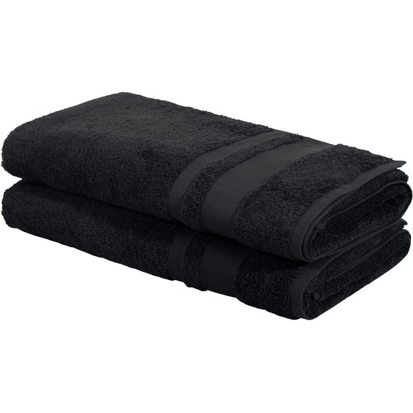 OTTO home Saunatuch Vanessa, 2 Saunatücher, 80x200cm, in Standard- und Premium-Qualität, Walkfrottee (Set, 2-St), Handtücher mit Bordüre, 100% Baumwolle, einfar