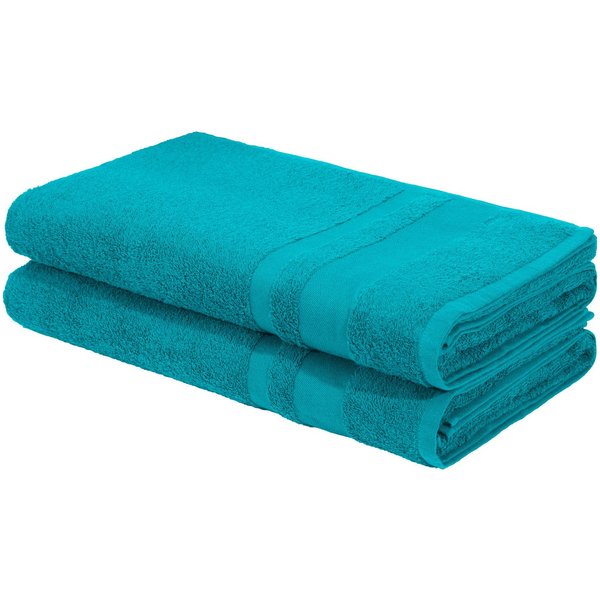 OTTO home Saunatuch Vanessa, 2 Saunatücher, 80x200cm, in Standard- und Premium-Qualität, Walkfrottee (Set, 2-St), Handtücher mit Bordüre, 100% Baumwolle, einfar