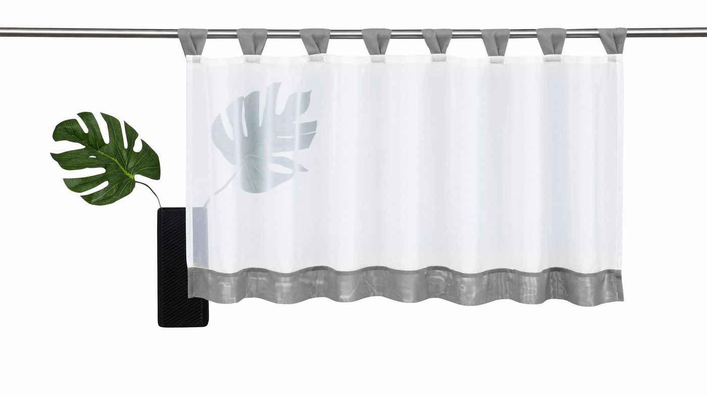 OTTO home Scheibengardine Bitola (1 St), Schlaufen, transparent, Voile, Fertiggardine, transparent – Bild 2 von 5