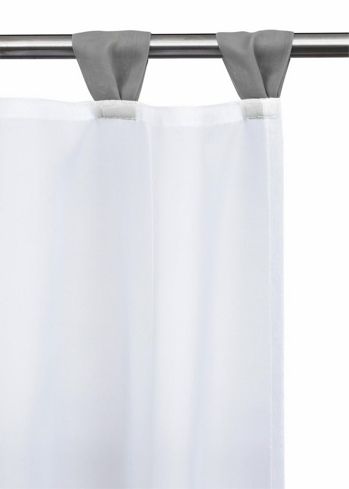 OTTO home Scheibengardine Bitola (1 St), Schlaufen, transparent, Voile, Fertiggardine, transparent – Bild 4 von 5