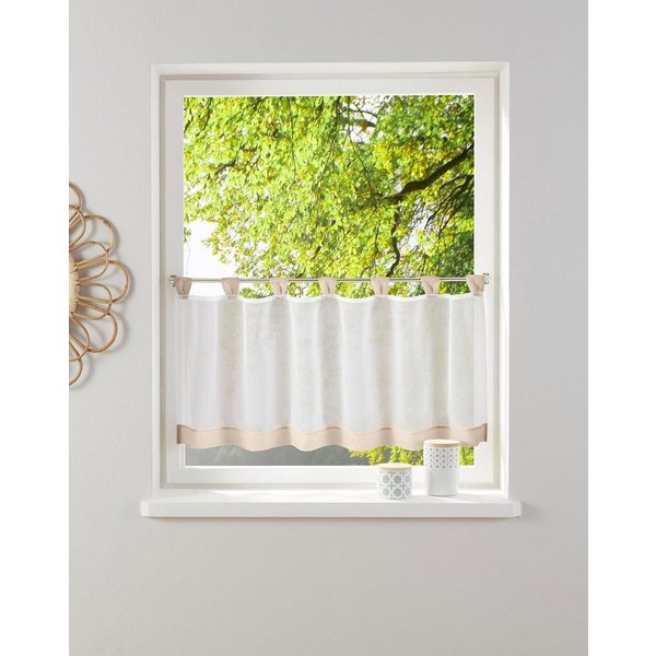 OTTO home Scheibengardine Bitola (1 St), Schlaufen, transparent, Voile, Fertiggardine, transparent