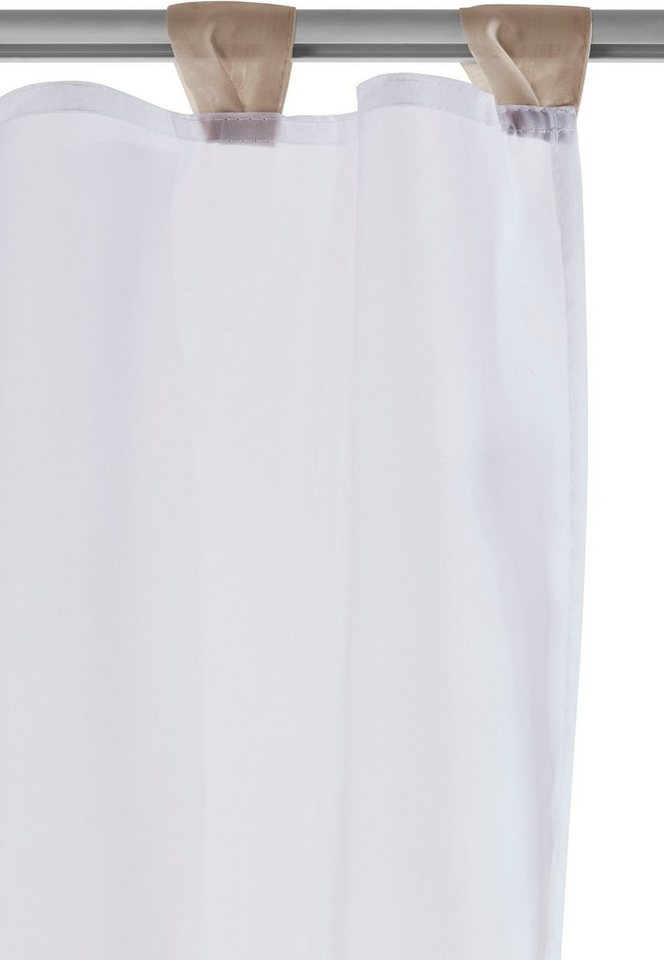 OTTO home Scheibengardine Bitola (1 St), Schlaufen, transparent, Voile, Fertiggardine, transparent – Bild 4 von 5