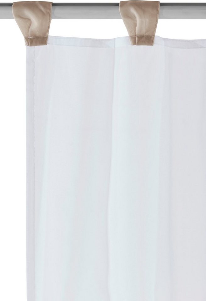 OTTO home Scheibengardine Bitola (1 St), Schlaufen, transparent, Voile, Fertiggardine, transparent – Bild 5 von 5