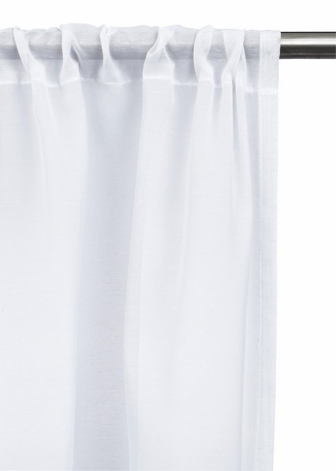 OTTO home Scheibengardine Idaho (1 St), Stangendurchzug, transparent, Voile, Fertiggardine, Mit Spitze, transparent – Bild 3 von 5