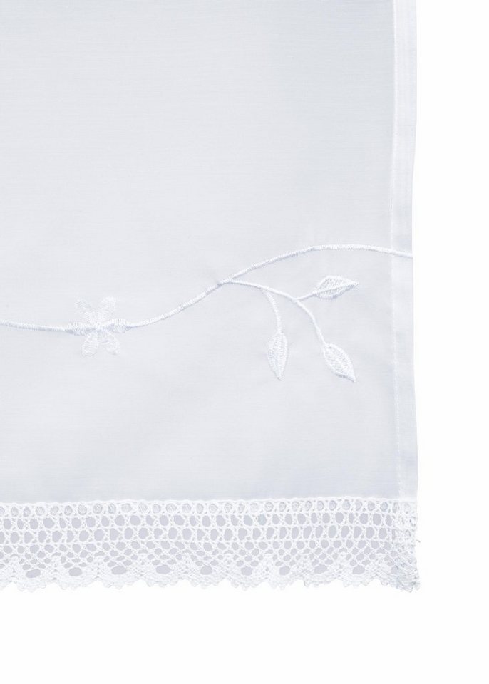 OTTO home Scheibengardine Idaho (1 St), Stangendurchzug, transparent, Voile, Fertiggardine, Mit Spitze, transparent – Bild 5 von 5