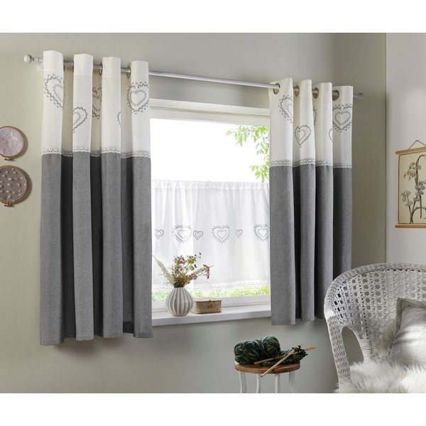 OTTO home Scheibengardine Louis, 1 Stück, Stangendurchzug, halbtransparent (1 St), Stangendurchzug, halbtransparent, halbtransparent, einseitig bedruckt