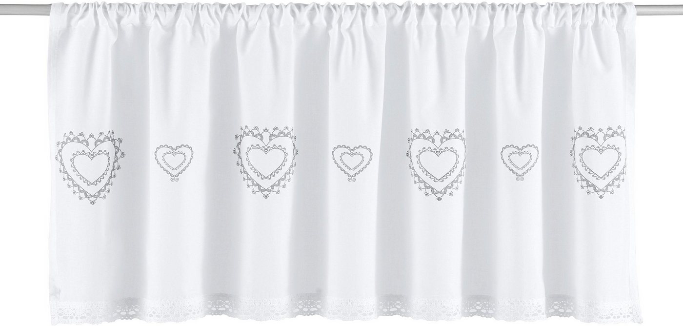 OTTO home Scheibengardine Louis, 1 Stück, Stangendurchzug, halbtransparent (1 St), Stangendurchzug, halbtransparent, halbtransparent, einseitig bedruckt – Bild 2 von 5