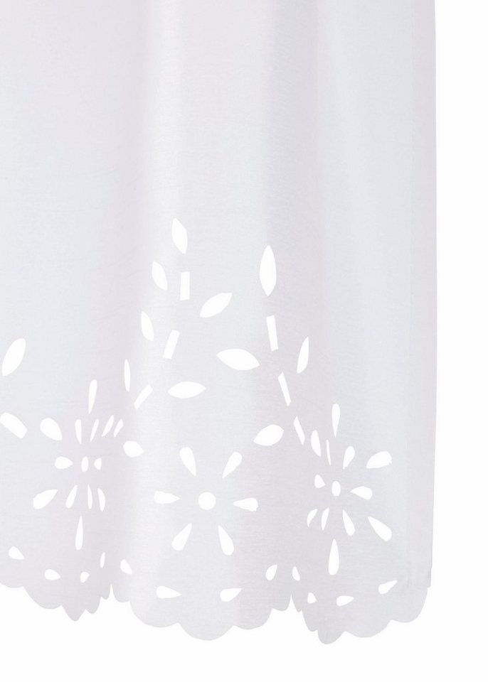 OTTO home Scheibengardine Neapel, 1 Stück, halbtransparent, Seiden Optik (1 St), Stangendurchzug, halbtransparent, Taft, halbtransparent, Seiden Optik – Bild 5 von 5