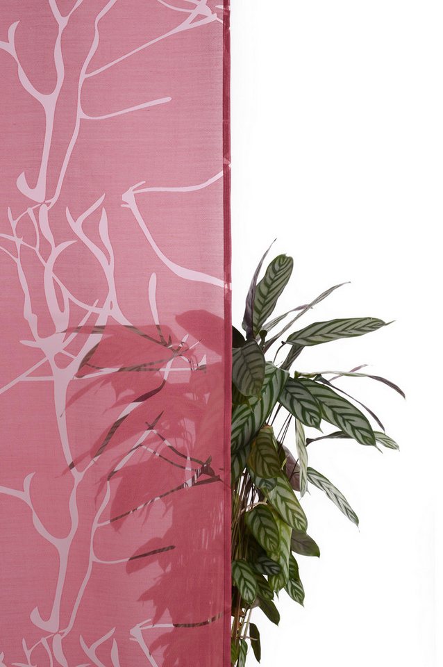 OTTO home Schiebegardine Anna, (1 St), Klettband, halbtransparent, Ausbrenner, Inkl. Befestigungszubehör, Breite: 57 cm – Bild 5 von 5