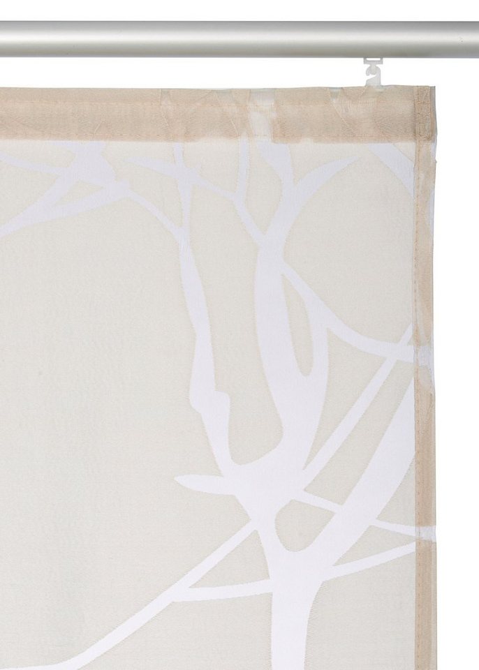 OTTO home Schiebegardine Anna, (1 St), Klettband, halbtransparent, Ausbrenner, Inkl. Befestigungszubehör, Breite: 57 cm – Bild 2 von 5