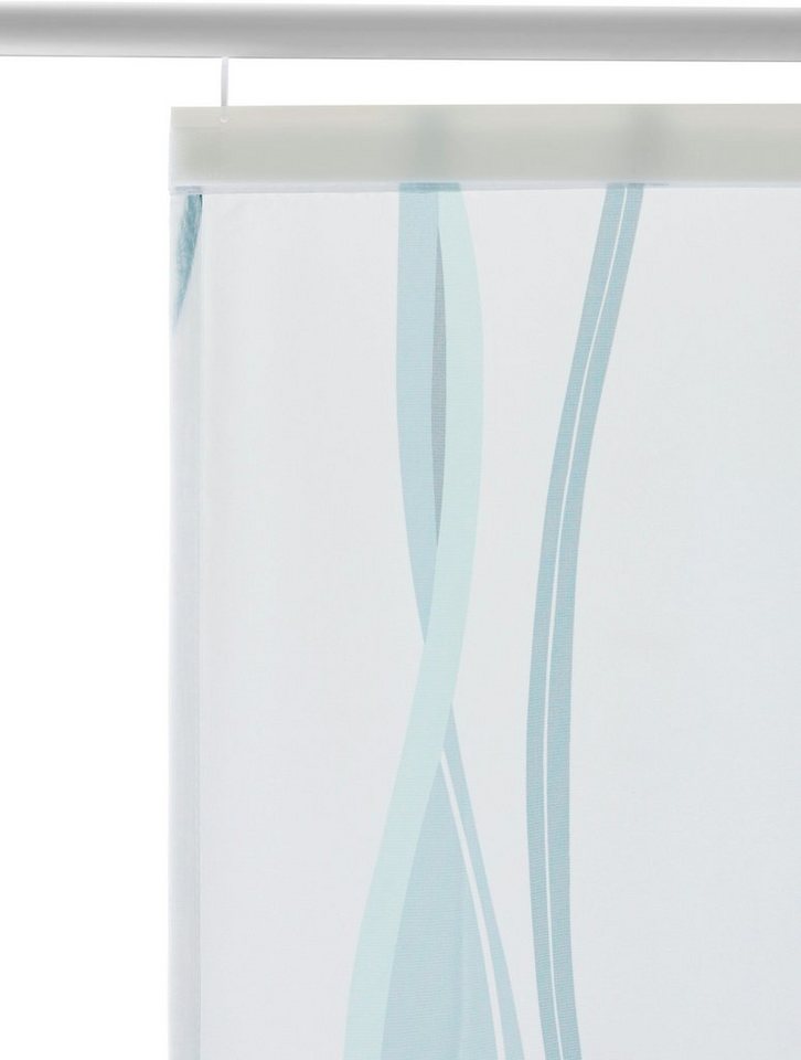OTTO home Schiebegardine Dimona, Klettschiene, transparent, 2er-Set, Wellen (2 St), Klettschiene, transparent, Polyester, 2-er Set, Fertiggardine, mit Befestigu – Bild 3 von 5