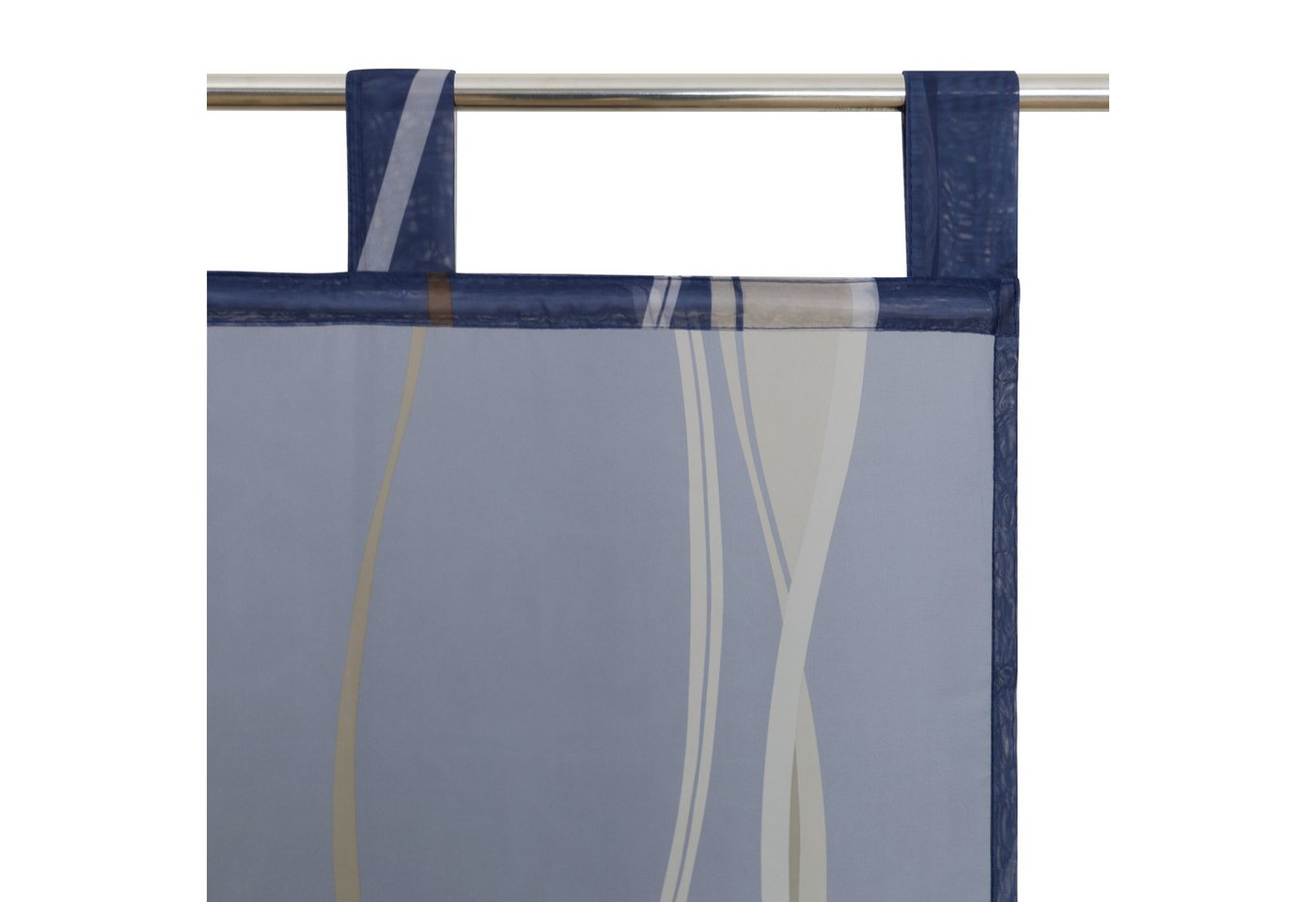 OTTO home Schiebegardine Dimona (2 St), Schlaufen, transparent, Voile, 2er-Set, Fertiggardine, inkl. Beschwerungsstange, Wellen – Bild 3 von 5