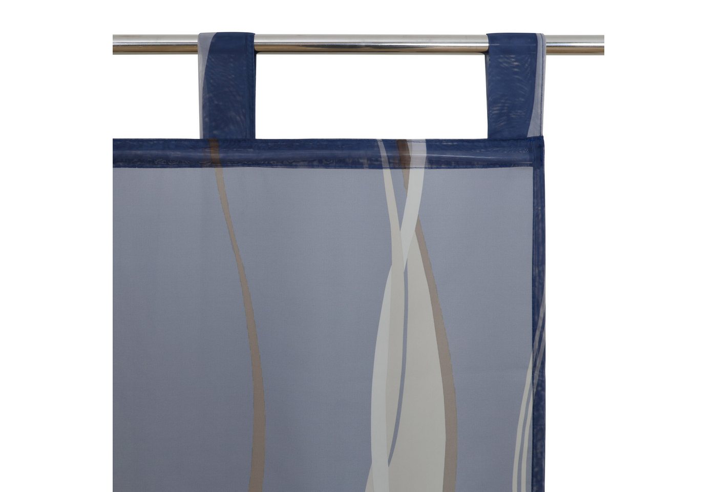 OTTO home Schiebegardine Dimona (2 St), Schlaufen, transparent, Voile, 2er-Set, Fertiggardine, inkl. Beschwerungsstange, Wellen – Bild 4 von 5