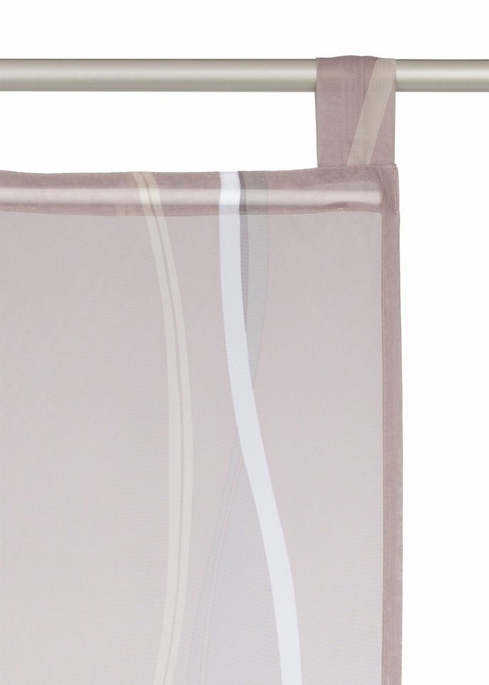 OTTO home Schiebegardine Dimona (2 St), Schlaufen, transparent, Voile, 2er-Set, Fertiggardine, inkl. Beschwerungsstange, Wellen – Bild 3 von 5