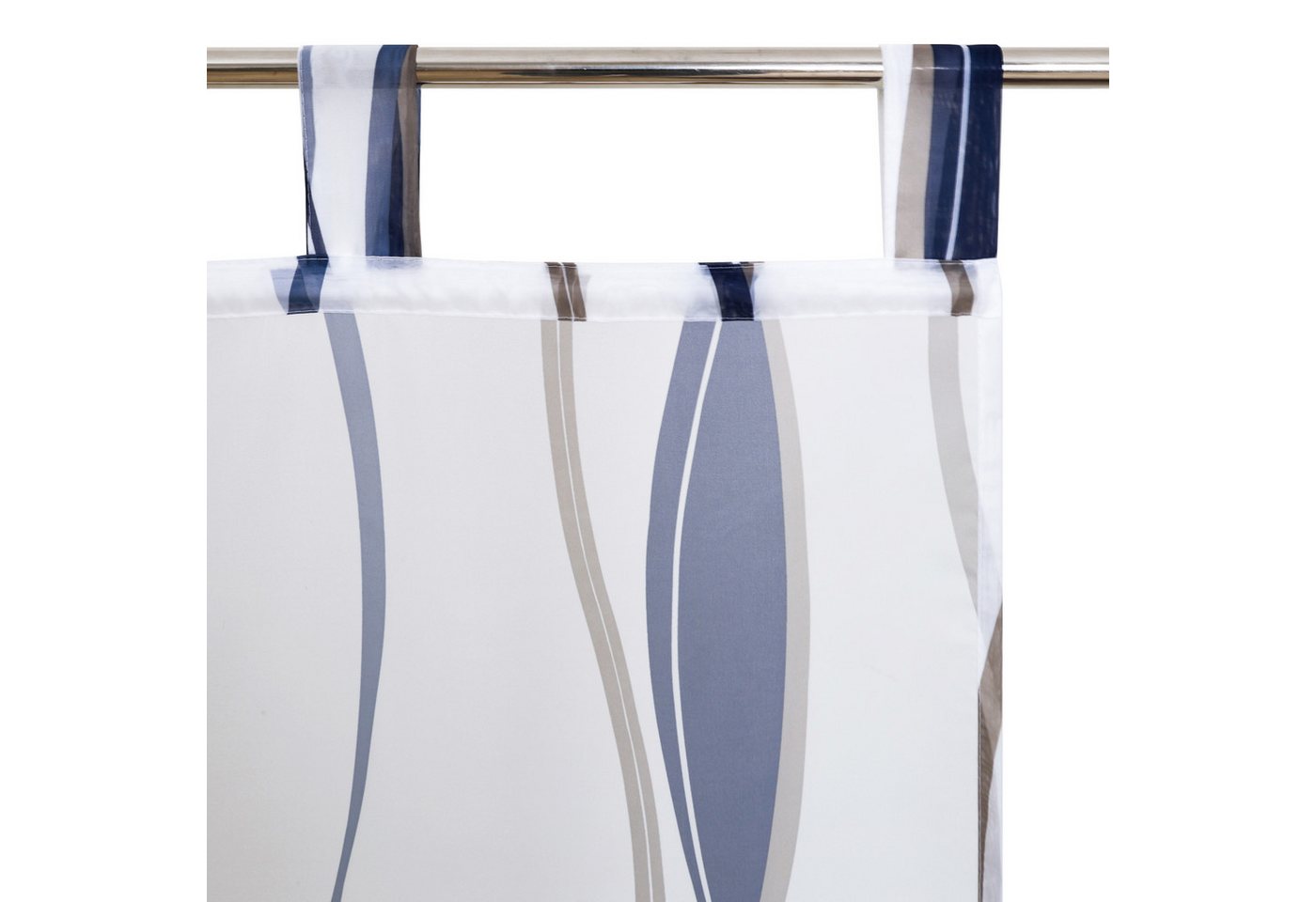 OTTO home Schiebegardine Dimona (2 St), Schlaufen, transparent, Voile, 2er-Set, Fertiggardine, inkl. Beschwerungsstange, Wellen – Bild 3 von 5