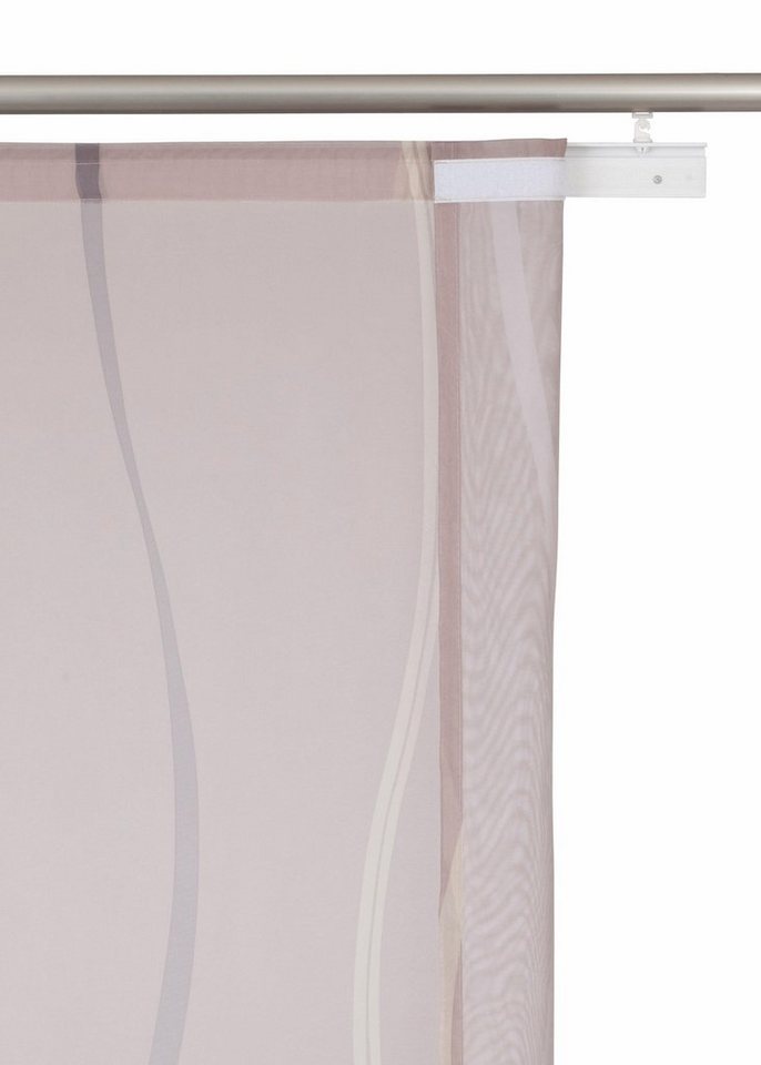 OTTO home Schiebegardine Dimona, Klettschiene, transparent, 2er-Set, Wellen (2 St), Klettschiene, transparent, Polyester, 2-er Set, Fertiggardine, mit Befestigu – Bild 4 von 5