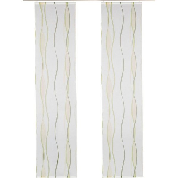 OTTO home Schiebegardine Dimona, Klettschiene, transparent, 2er-Set, Wellen (2 St), Klettschiene, transparent, Polyester, 2-er Set, Fertiggardine, mit Befestigu