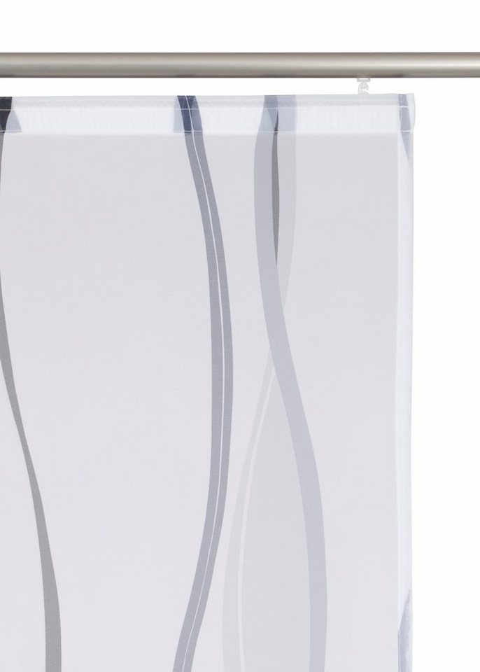 OTTO home Schiebegardine Dimona, Klettschiene, transparent, 2er-Set, Wellen (2 St), Klettschiene, transparent, Polyester, 2-er Set, Fertiggardine, mit Befestigu – Bild 4 von 5