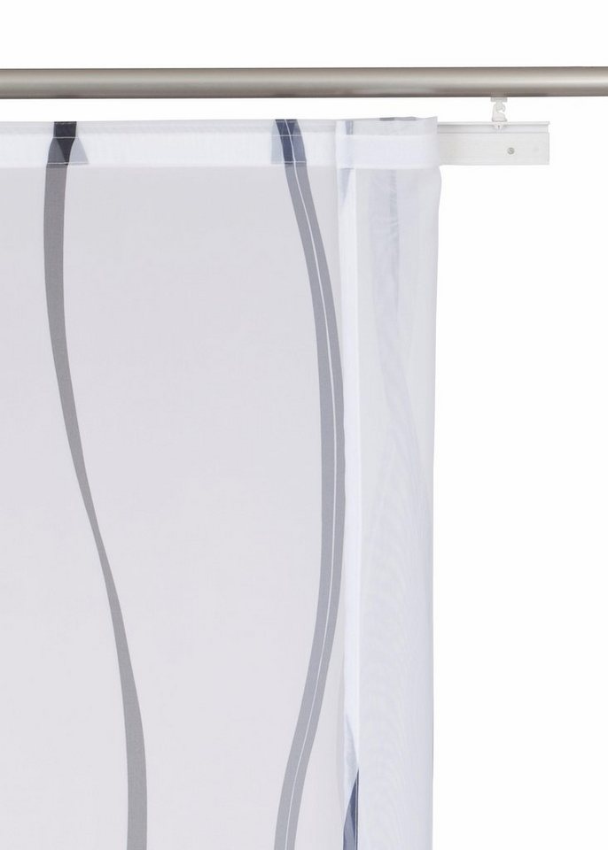 OTTO home Schiebegardine Dimona, Klettschiene, transparent, 2er-Set, Wellen (2 St), Klettschiene, transparent, Polyester, 2-er Set, Fertiggardine, mit Befestigu – Bild 5 von 5