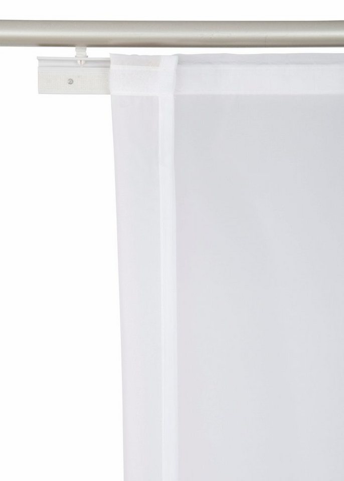 OTTO home Schiebegardine Xanten, 2er-Set, Klettband, transparent (2 St), Klettband, transparent, Voile, 2-er Set, mit Befestigungszubehör, Breite 57 cm, Raumtei – Bild 3 von 5