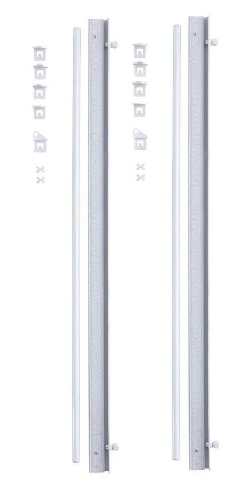 OTTO home Schiebegardine Xanten, 2er-Set, Klettband, transparent (2 St), Klettband, transparent, Voile, 2-er Set, mit Befestigungszubehör, Breite 57 cm, Raumtei – Bild 4 von 5