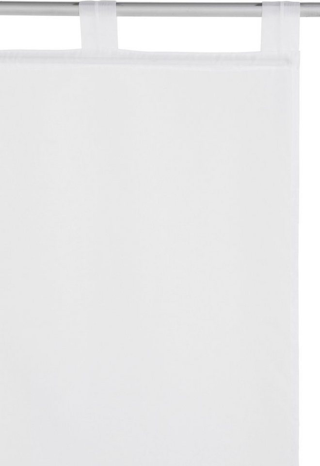 OTTO home Schiebegardine Xanten (2 St), Schlaufen, transparent, Voile, 2-er Set, mit Beschwerungsstangen, Breite: 57 cm, Flächenvorhang – Bild 3 von 5
