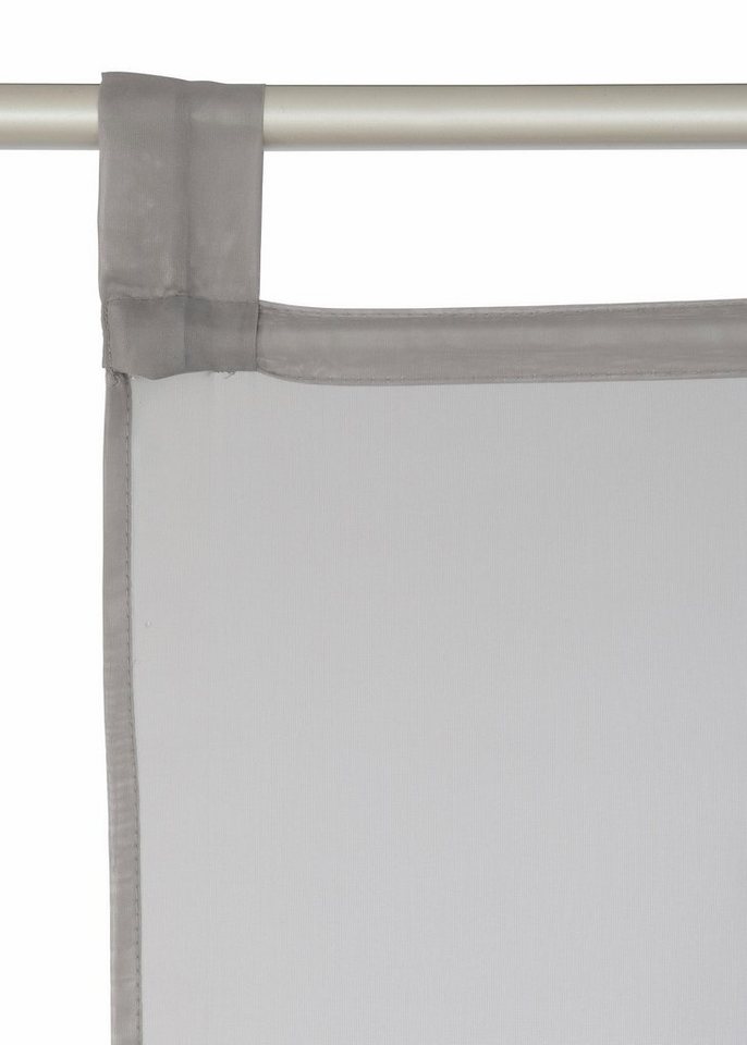 OTTO home Schiebegardine Xanten (2 St), Schlaufen, transparent, Voile, 2-er Set, mit Beschwerungsstangen, Breite: 57 cm, Flächenvorhang – Bild 3 von 5