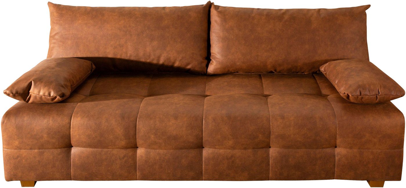 OTTO home Schlafsofa Bella, B: 196 cm, Liegefl. 145x196 cm, Schlaffunktion, Bettkasten & 2 Armlehnenkissen, Federkern – Bild 2 von 5