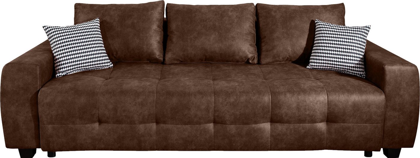 OTTO home Schlafsofa Bella B: 241 cm, Liegefl. 142x194 cm mit Bettkasten & Zierkissen, Schlafcouch mit Gästebett, 2 Zierkissen inklusive, frei stellbar – Bild 2 von 5