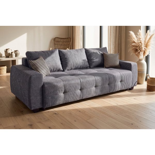 OTTO home Schlafsofa Bella mit Bettkasten, Gästebett 142x194, in 3 Qualitäten, inkl. Kissen, CLASSIC - Bonnellfedern ohne Topper - ideal als Gästebett