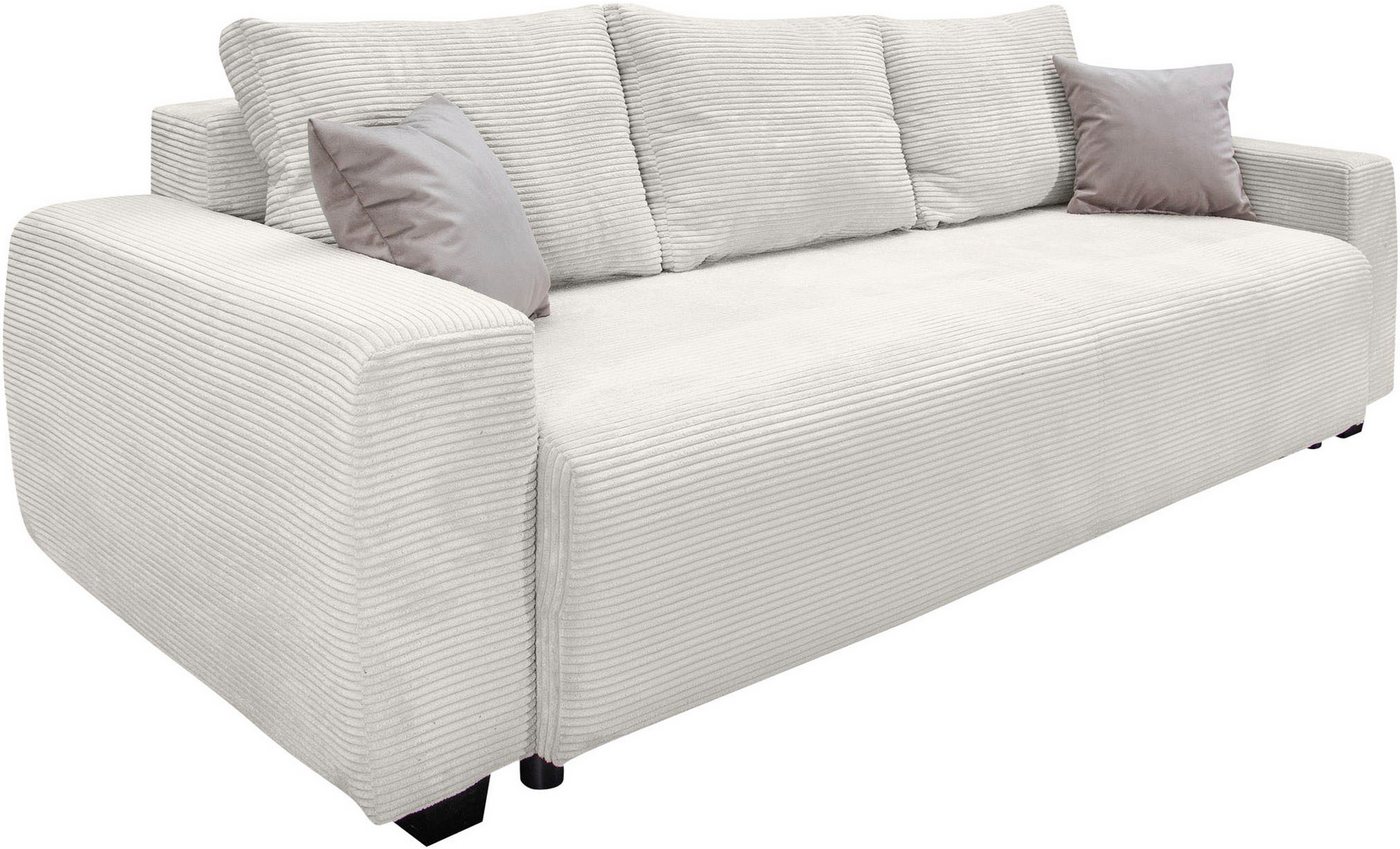 OTTO home Schlafsofa Bella mit Bettkasten, Gästebett 142x194, in 3 Qualitäten, inkl. Kissen, LUXUS - Taschenfedern mit Topper - Schlafen wie im Bett, Dauerschlä – Bild 2 von 5