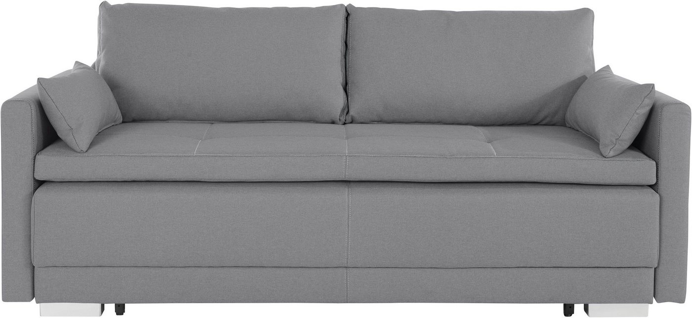 OTTO home Schlafsofa Berlin, B: 218 cm, Liegel. 160x198 cm, Boxspring, Dauerschlafsofa mit Boxspring inklusive 2 Zierkissen & Bettkasten – Bild 2 von 5
