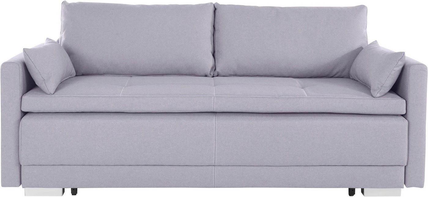 OTTO home Schlafsofa Berlin, B: 218 cm, Liegel. 160x198 cm, Boxspring, Dauerschlafsofa mit Boxspring inklusive 2 Zierkissen & Bettkasten – Bild 2 von 5