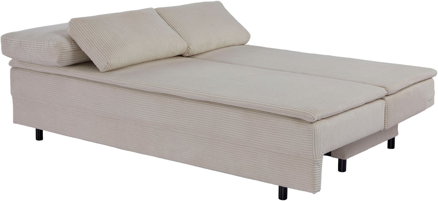 OTTO home Schlafsofa JANNIKO Cord, Breite: 193 cm, Liegefläche 124x193 cm, softer Cord, mit Bettfunktion & Bettkasten – Bild 2 von 5