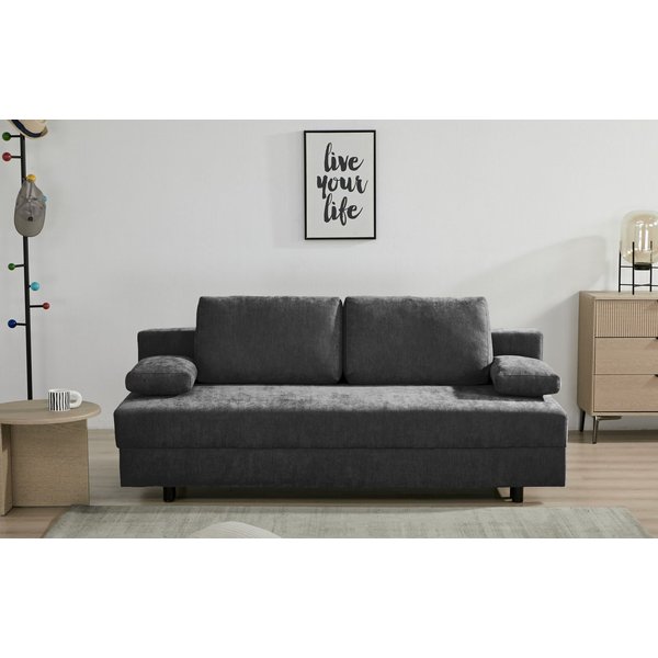 OTTO home Schlafsofa ONNIKO, Breite: 192 cm, Liegefläche 121x192 cm, Feinstruktur-Bezug, mit Bettfunktion & Bettkasten