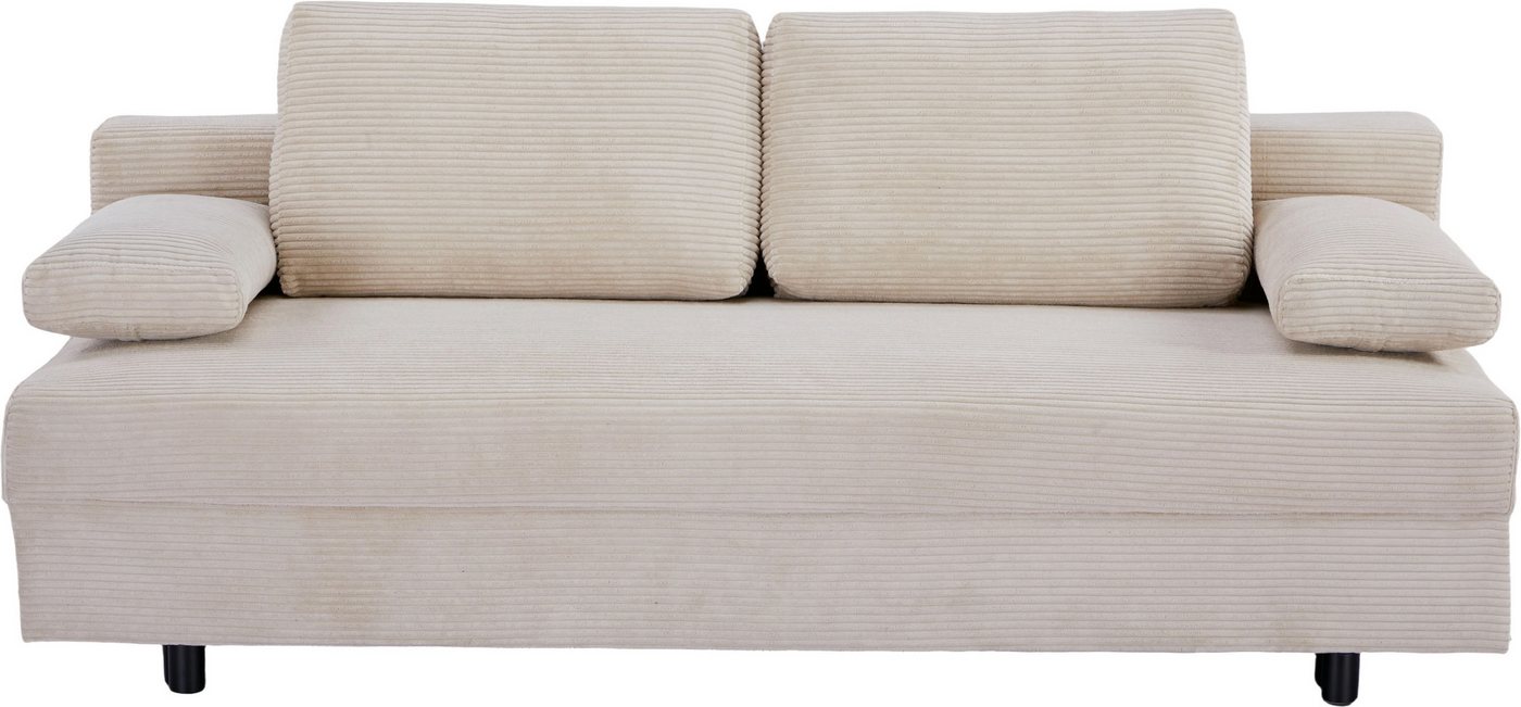 OTTO home Schlafsofa ONNIKO Cord, Breite: 192 cm, Liegefläche 121x192 cm, softer Cord-Bezug, mit Bettfunktion & Bettkasten – Bild 2 von 5